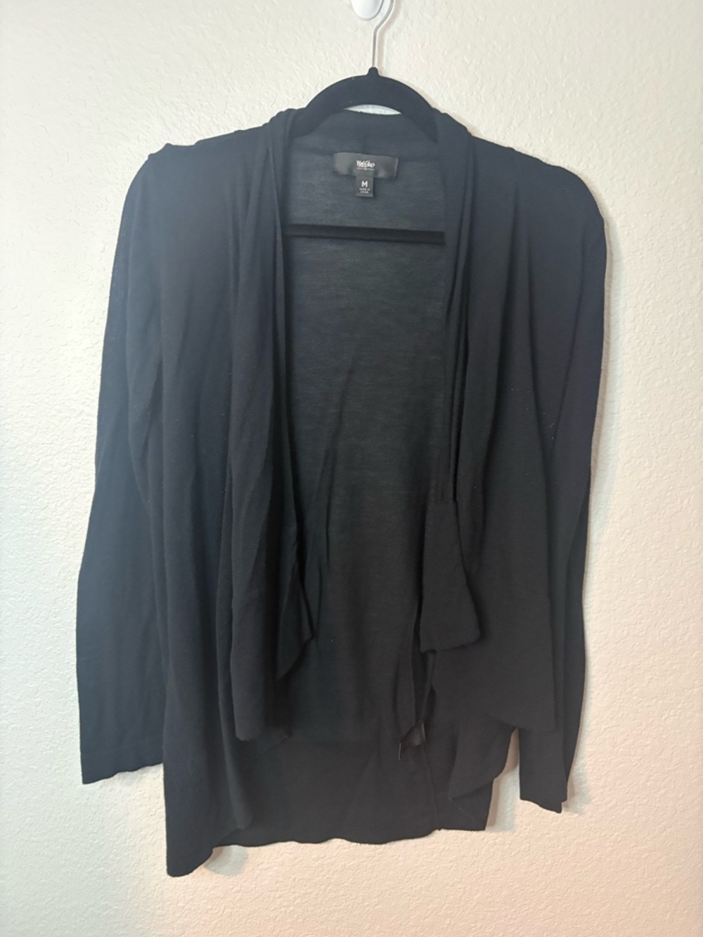 Wilfred Black Open-Front Lightweight Women's Cardigan